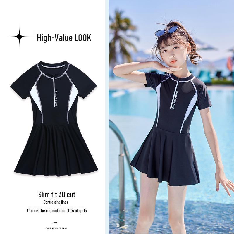2025 Summer Kids One-Piece Swimsuit for Girls: Sizes Small, Medium, Large