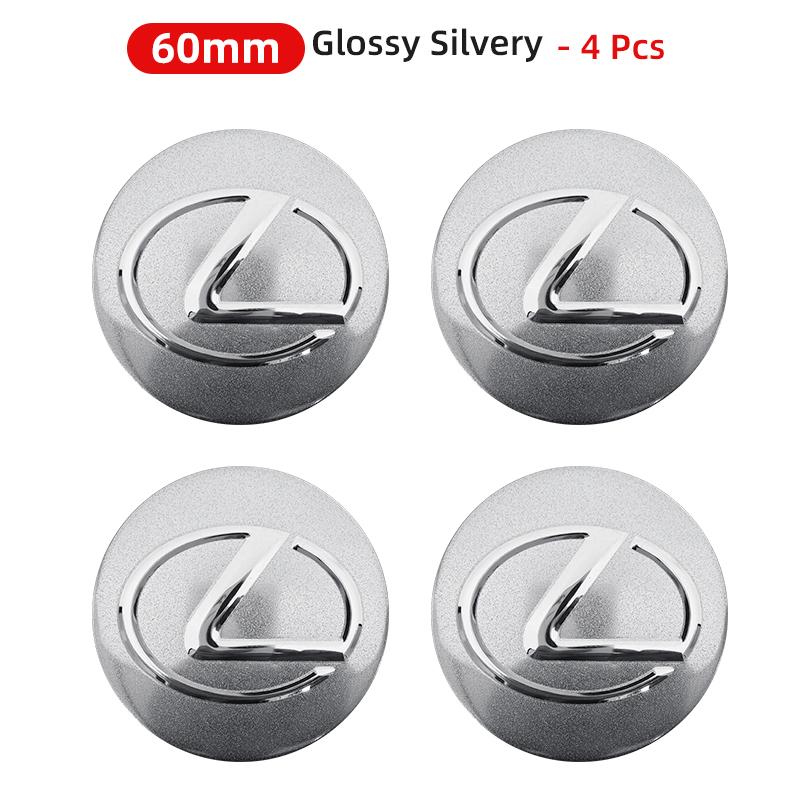 3D 4pcs 56mm 60mm 65mm Car Wheel Center Hub Cap Stickers Decal For Lexus GS IS LS500h ES260 ES300h RX350h NX260 UX260 LM LC