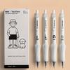 Set of 4 Adorable Retractable Gel Pens with A 0.5Mm Fine Tip, Featuring Quick-Drying Black Ink for Smooth Writing and A Comfortable Grip