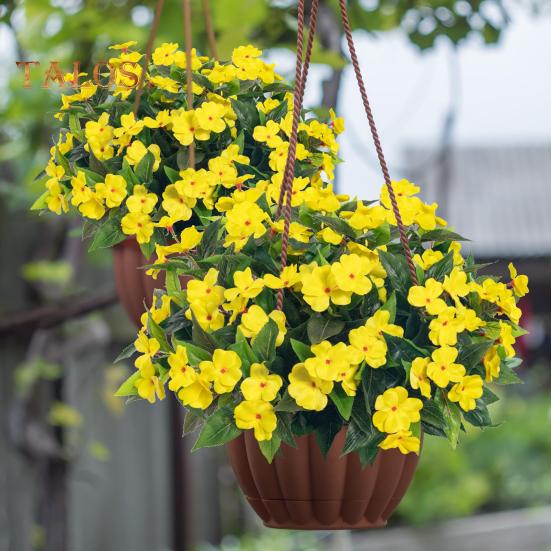 Artificial Impatiens Bunch UV Resistant Faux Flowers Low Maintenance Fake Impatiens Bouquet for Indoor Vase Planters Balcony Decorations