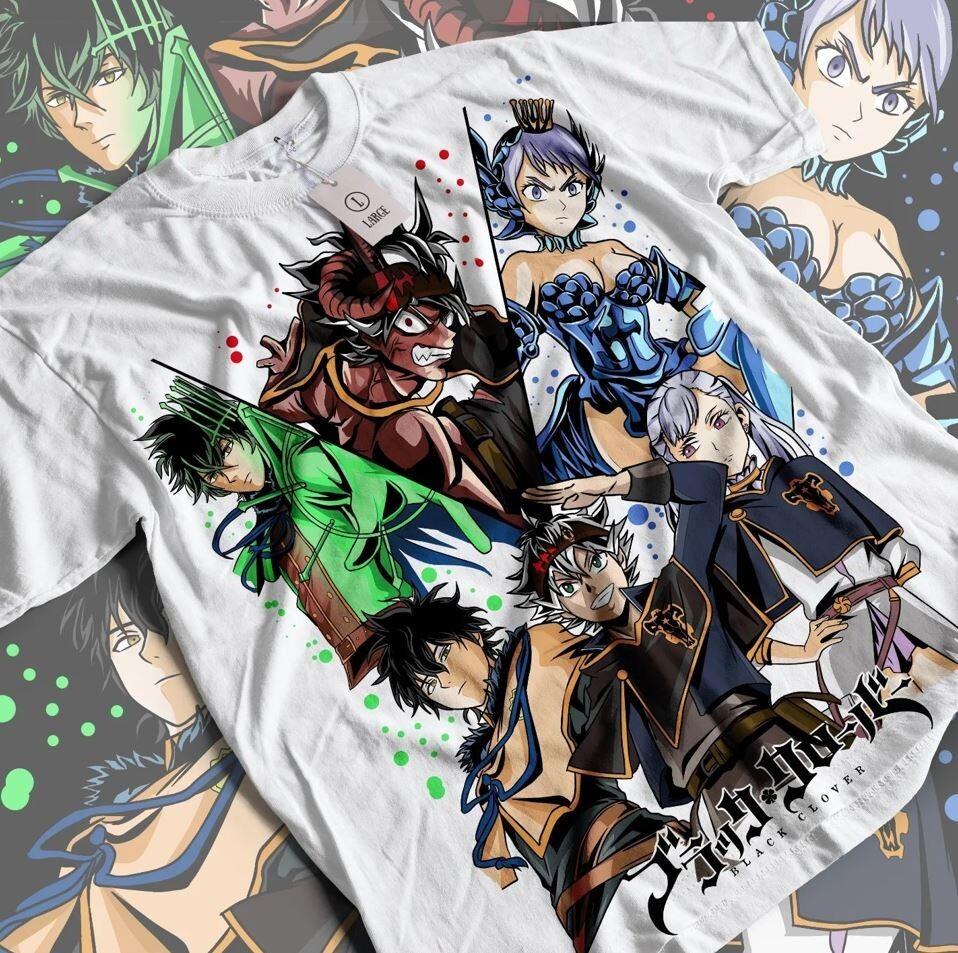 

Black Clover Tshirt Asta Yami Sukehiro Yuno Tee Anime T-Shirt Luck Voltia Shirt 2XL