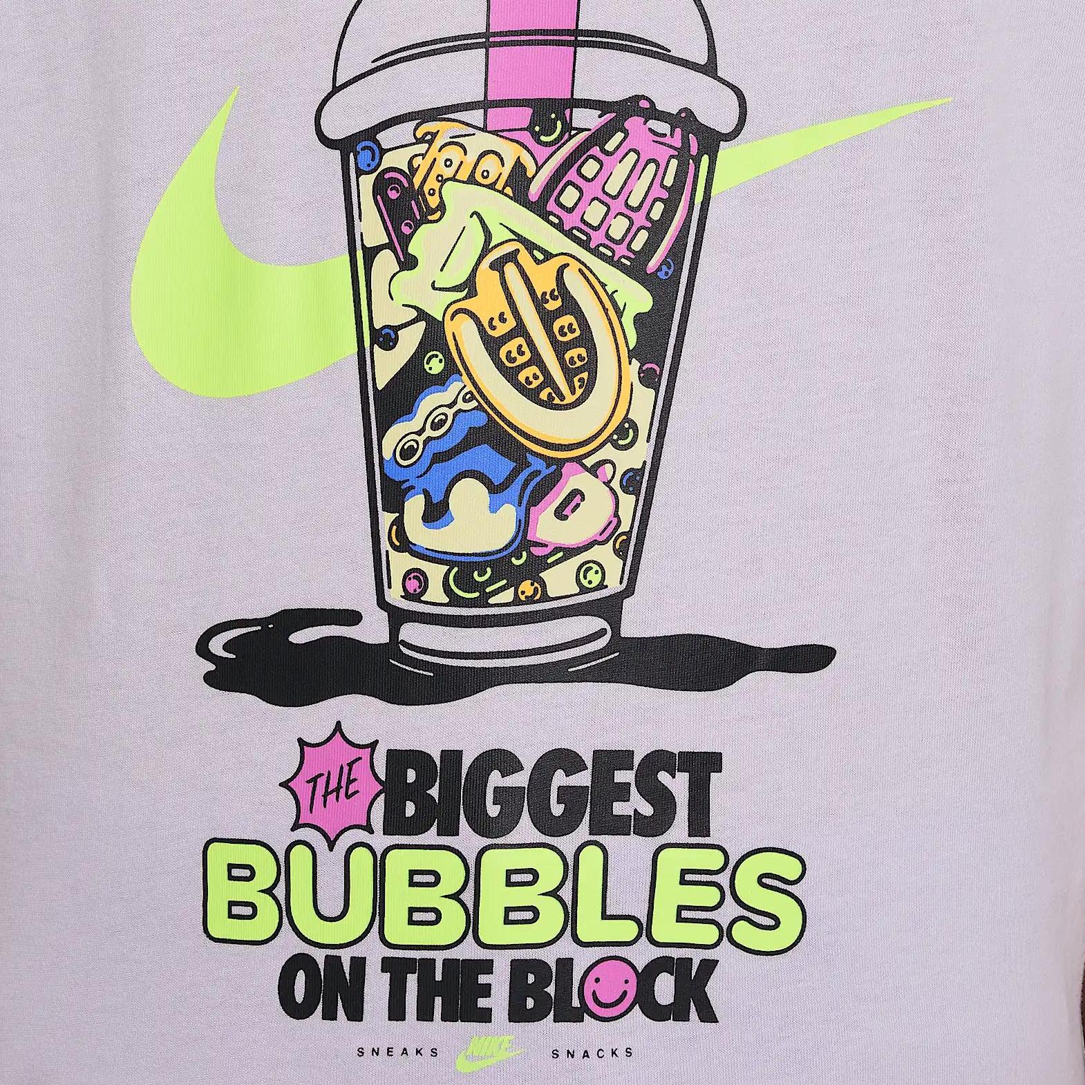 

Nike Модная Удобная Трендовая Простая Футболка с Коротким Рукавом Детские Топы Светло-Фиолетовый HQ3227-537 L