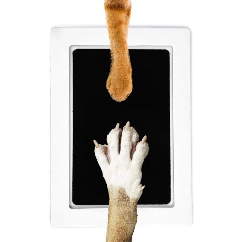 Pfotenabdruck-Tintenset für Haustiere, Hunde und Katzen, Hand- und Fußabdruck-Set für Babys, sicher, ungiftig, unkomplizierter DIY-Hand- und Fußabdruck, leicht zu reinigen, Haustier-Souvenir