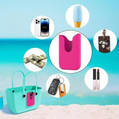 Silikon Handyhalter Eva Aufbewahrungskorb Einsätze Kleiner Schlüsselanhänger Clip Aufbewahrungszubehör Strandtaschen-Organizer