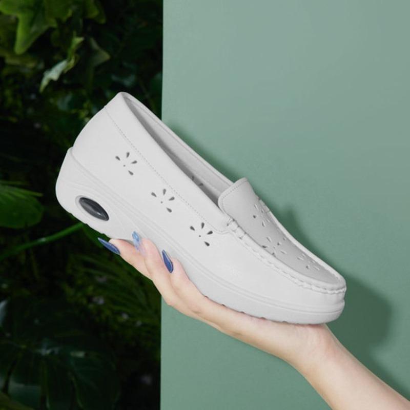 Nurse Shoes Womens Soft Sole Breathable Summer New Air Cushion Platform Sandals Hospital Work Little White Shoes Women