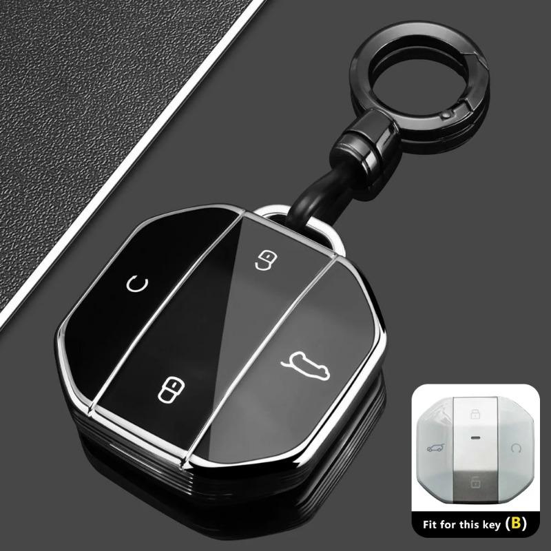 

TPU Car Key Case for Jetour Travelers T2 T1 2025+ Remote Cover Shell Keychain Fob Accessories Anti-Scratch for T1 Traveller