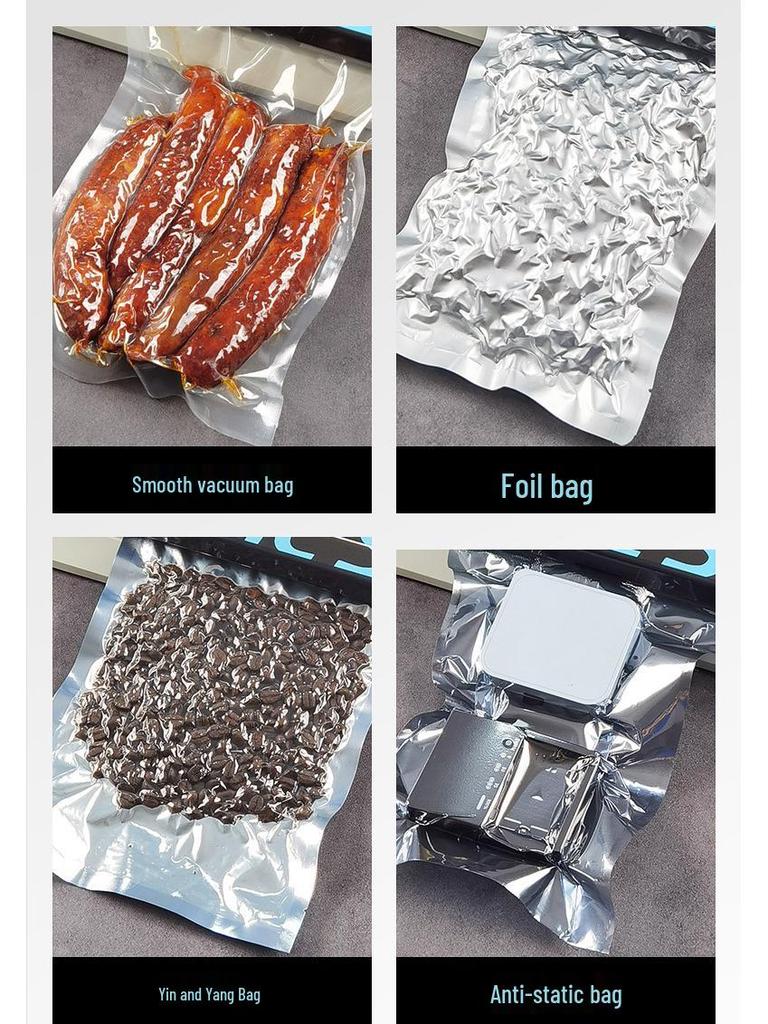 Compact Food Vacuum Sealer, 5mm Sealing Width, Ideal for Plastic Bags and Household Use, Free Shipping