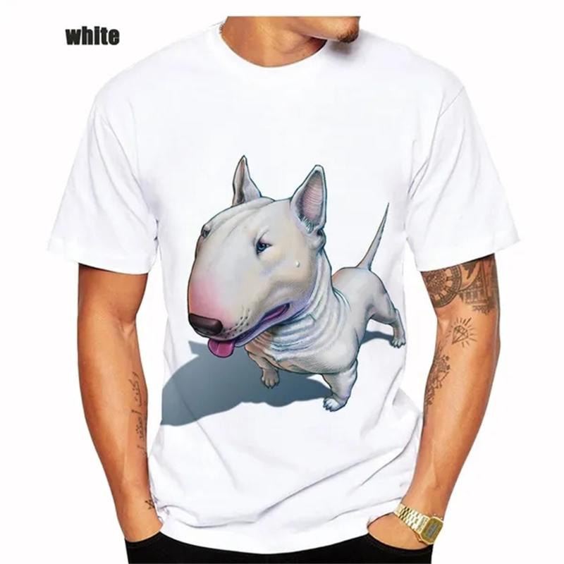 Új Divat Bullterrier 3D Nyomtatott Férfi és Női Póló Alkalmi Kutya Bullterrier Utcai Ruha Harajuku Rövid Ujjú Méret XS-6XL