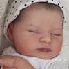 BZDOLL 19inch 48cm Like Real Soft Vinyl Asleep Reborn Baby Newborn Doll Girl Toy with 3d-paint Skin and Cloth Body Lovely Kids Birthday Gift