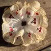 Flower Shape Elastic Hair Bands Hair Tie Embroidered Large Hair Scrunchies  Girl
