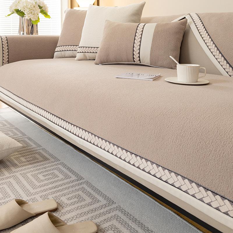 

Light Luxury Four-Season Universal Sofa Cushion, Simple Modern Non-Slip Living Room Fabric Sofa Seat Cushion, Cloth Cover, Cover Towel 70*70cm