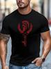 Zomer 2026 Unisex Spartan Spirit Print T-shirt met Spartan Warrior Print Normaal Casual Shirt Geschikt voor Sportschool Casual