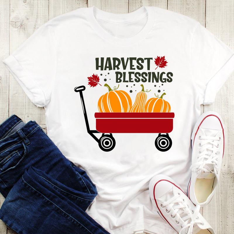 Damesebluse Grafisk trykk Gresskarstil Kaffe Krydder T-skjorter Høst Høst Halloween Oversized T-skjorte Dame 90-talls Tegneserie Topper