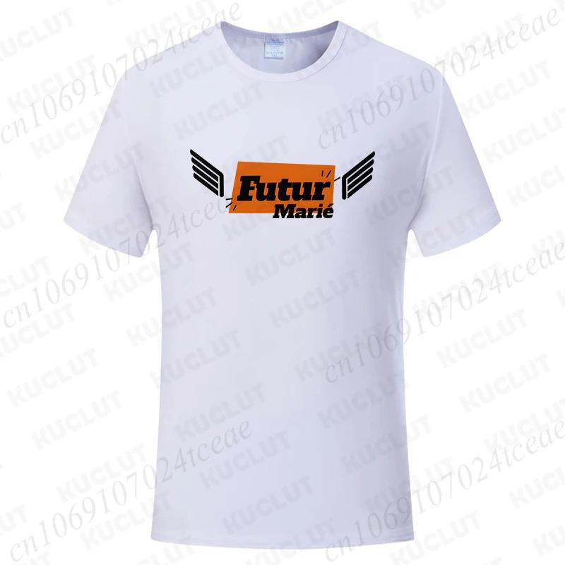 French Evg Team Future Groom Man T-shirt Boyfriend Single Farewell Bachelor Party Squad Tees Shirt Funny Graphic Wedding Tops