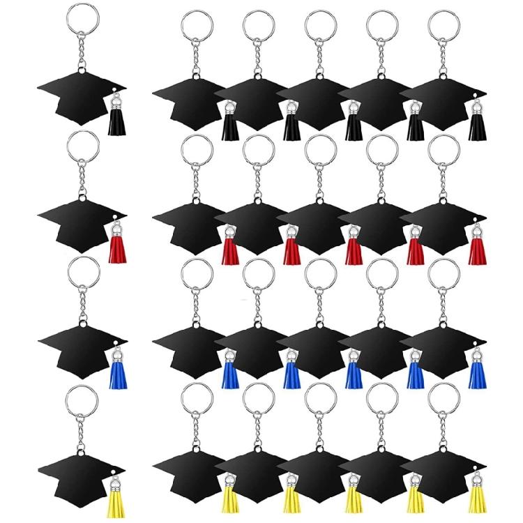 

24pcs Acrylic Graduation Ceremony Cap Keychain Souvenir Graduation Party Favor 1