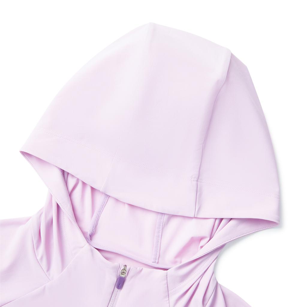 Li Ning Solid Color Simple Versatile Comfortable Windbreaker Women Outerwear Twilight-Purple AFDV286-5