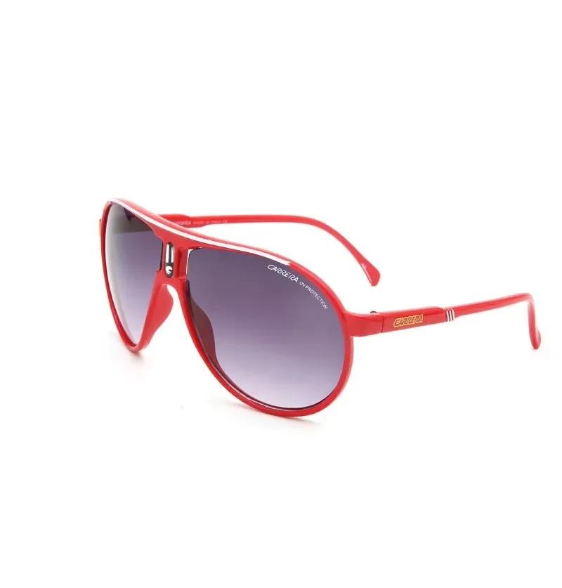 Carrera Retro Reflective Metal Women Fashion Square Large Frame Colorful Sports Sunglasses Men Versatile Big Motion Sunglasses