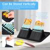 15Pcs Paint Brush Set Protable Nylon Hair Acrylic Painting Brush Kit with Storage Standable Case Palette Sponge Palette Knife