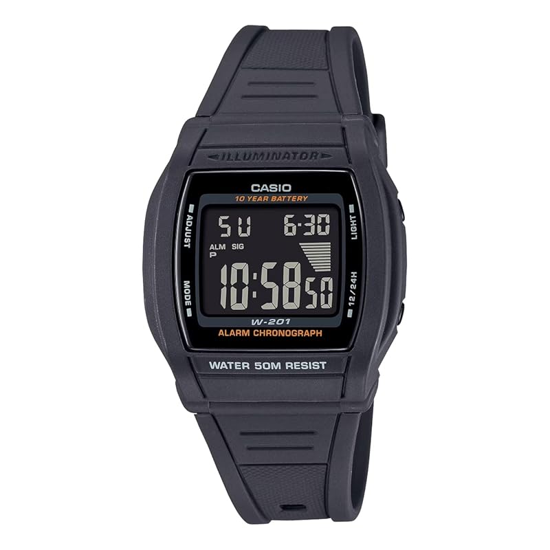 

[Casio] CASIO dual time цифровые часы Dual Time W-201-1BV мужские женские детские темно-серые инвертированные ЖК-дисплеи зарубежная модель [продукт]