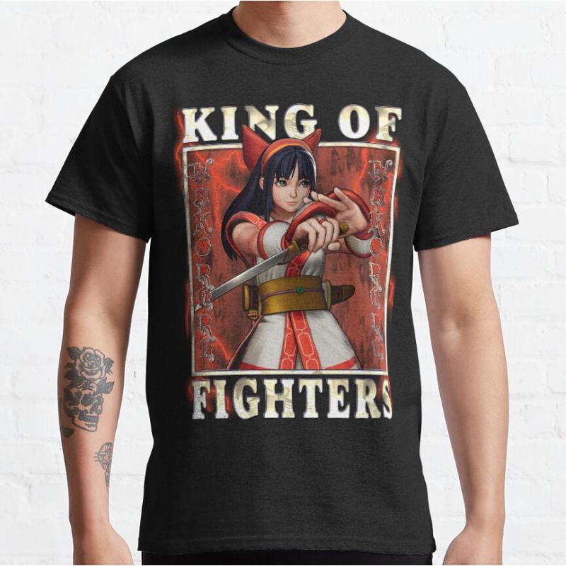 Mother Natures Guardian Nakoruru KOF King of Fighters 80s Video game Retro fighting videogames Tshirt Large size Adult Tops S