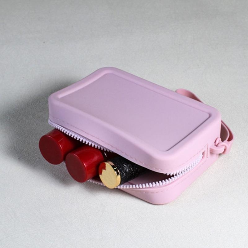 Silicone Travel Makeup Bag Cosmetic Organizer Waterproof Toiletry Pouch with Practical Zippered for Women and Girls