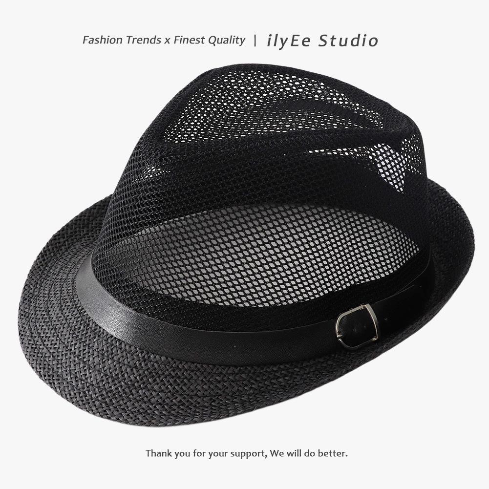 Men's and Women's Summer Straw Fedora - Sunshade Panama Beach Hat with Sunscreen Protection