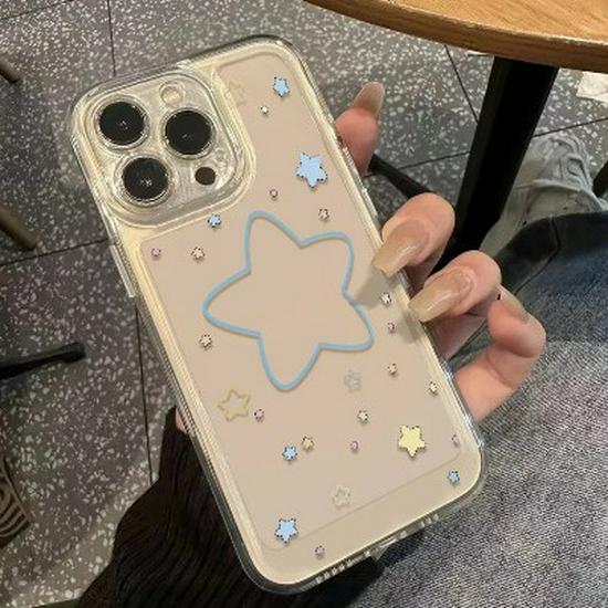 Transparent Space Shell with Star Design for Apple iPhone 17 Pro Max - Drop-proof Case