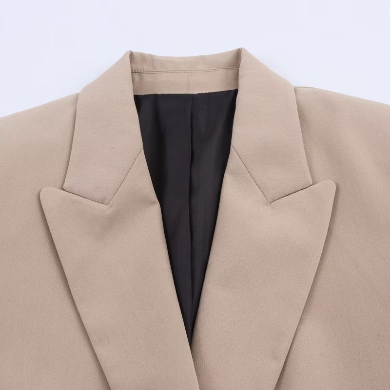 Kaslead New Women clothes Western Style Fashion Simple Profile Double Placket Blazers 2753122