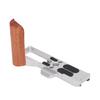 Camera L Shape Handgrip Fit for Ricoh GR4 Camera Wooden Hand Grip Metal Quick Release Plate Silver