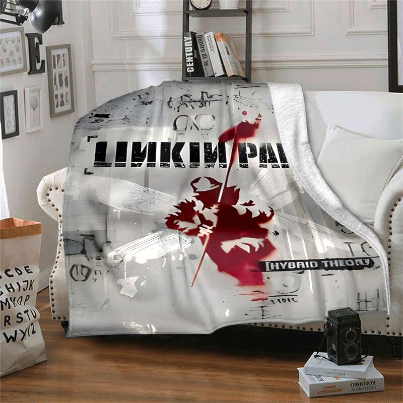 Linkin Park Flannel Blanket Soft All-Season Throw, Design for Camping, Car Travel, Hiking Sofa, Bed, Office Perfect Gift for Parties