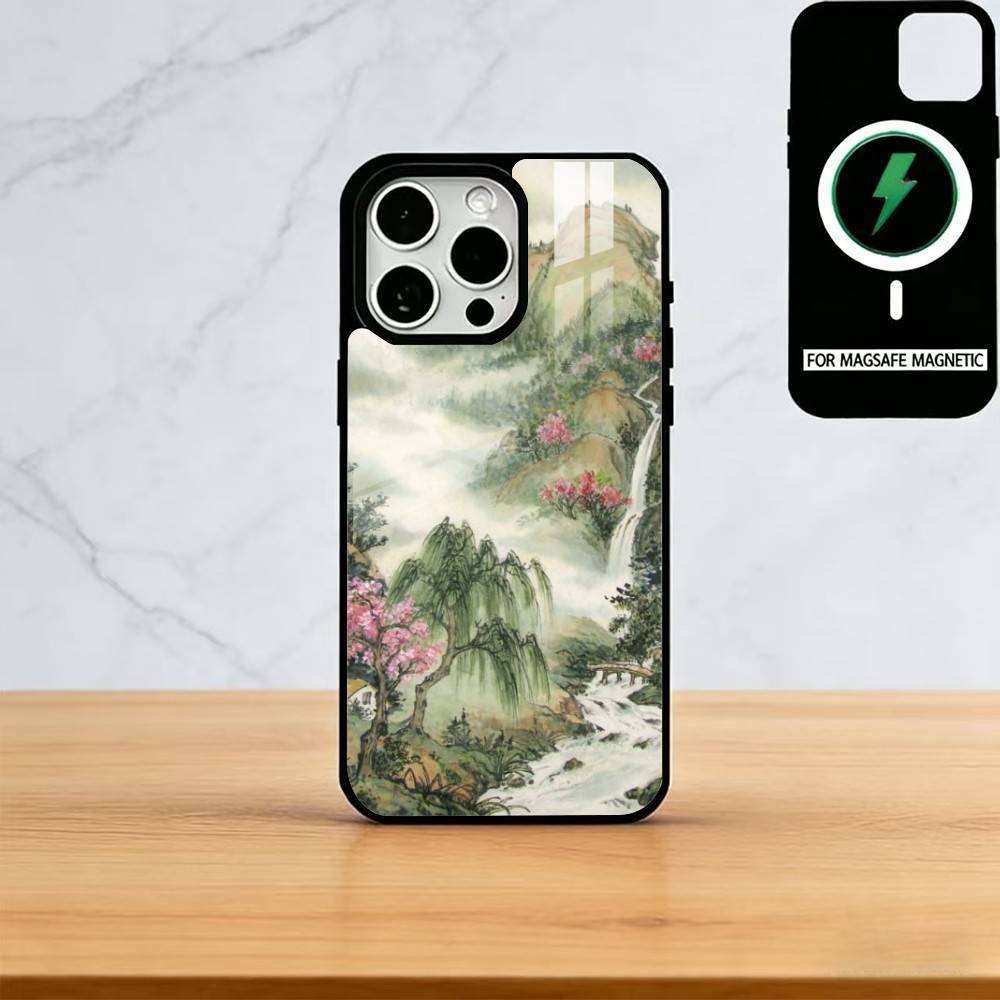 Lnk Art Print Phone Case For iPhone17,16,15,14,13,12,11 Plus,Pro Magnetic For Magsafe Wireless Charging iPhone12ProMax