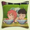 Cute Cartoon Ponyo Pillow Covers Cartoon Sofa Decorative Home Double-Sided Printing Short Plush Cute Cushion Cover