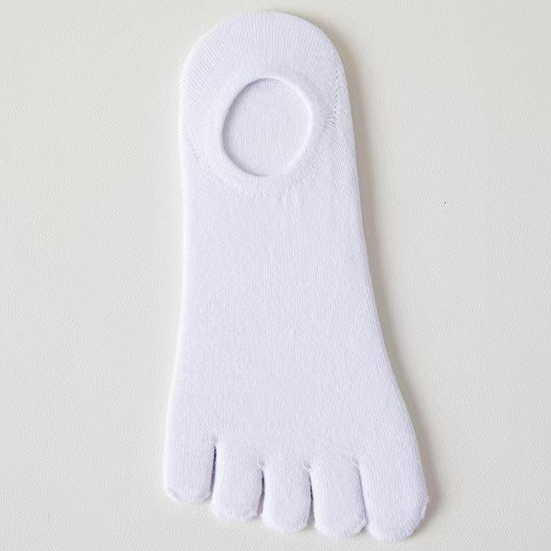 Men's Summer Low-Cut Breathable Five-Toe Socks - Sweat-Absorbent and Thin Invisible Socks