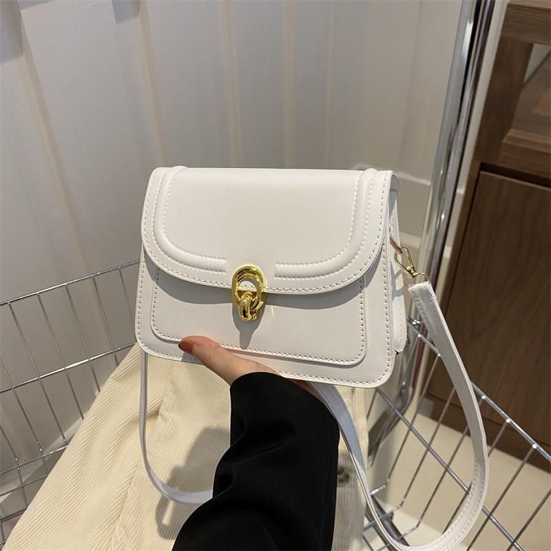 Retro Color Block Womens Small Crossbody Bag Stylish Simple Square Design For Everyday Use