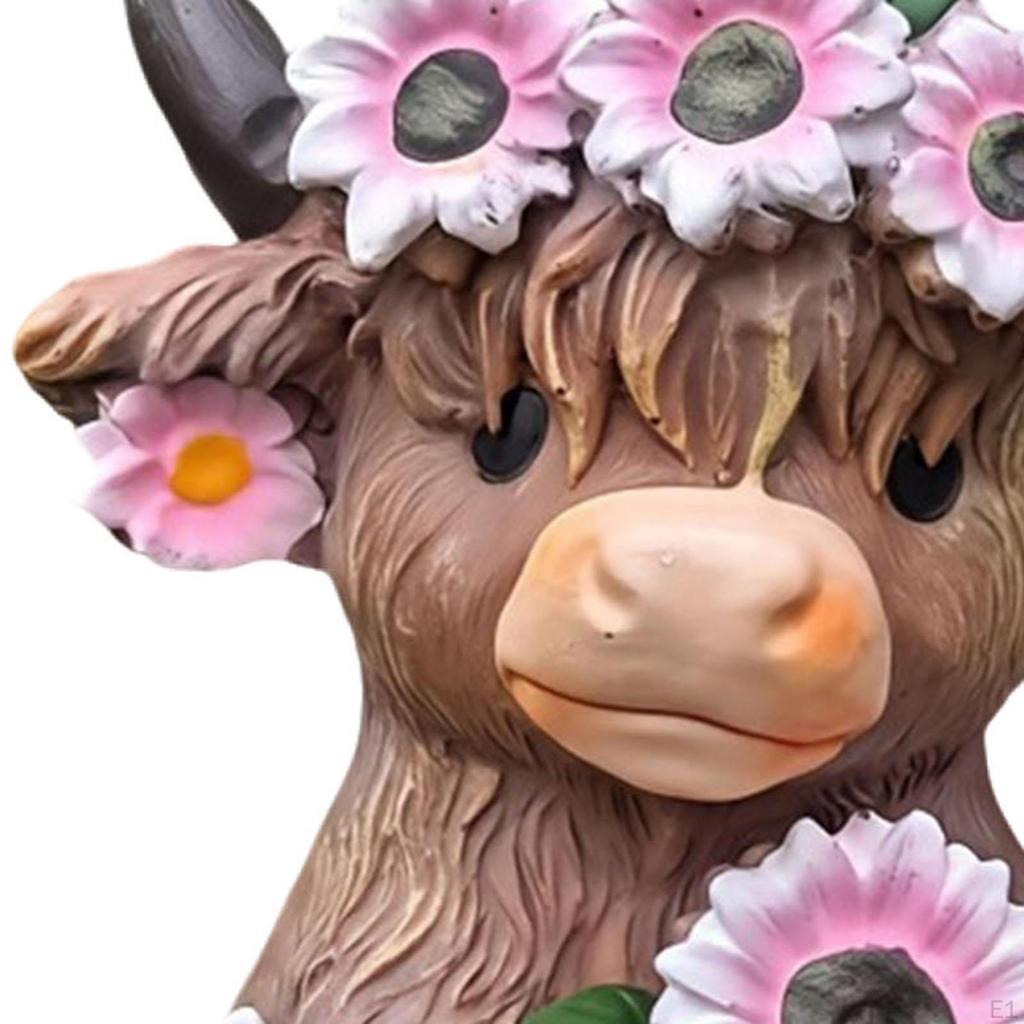 Cow Plant ,Handmade Cute Animal Planter, Mini Cows Flower Pot for Outdoor, Indoor Countertop Lawn