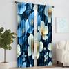 2 pcs   versatile polyester transparent curtains for home decoration Flower for use in bedrooms and living rooms