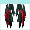 Authentisches Anime One Piece Roronoa Zoro 4-teiliges Halloween-Kostümset