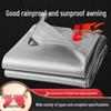 Cross Double Silver Waterproof Tarpaulin - Thick PE Sunscreen Tarp & Plastic Rain Cover