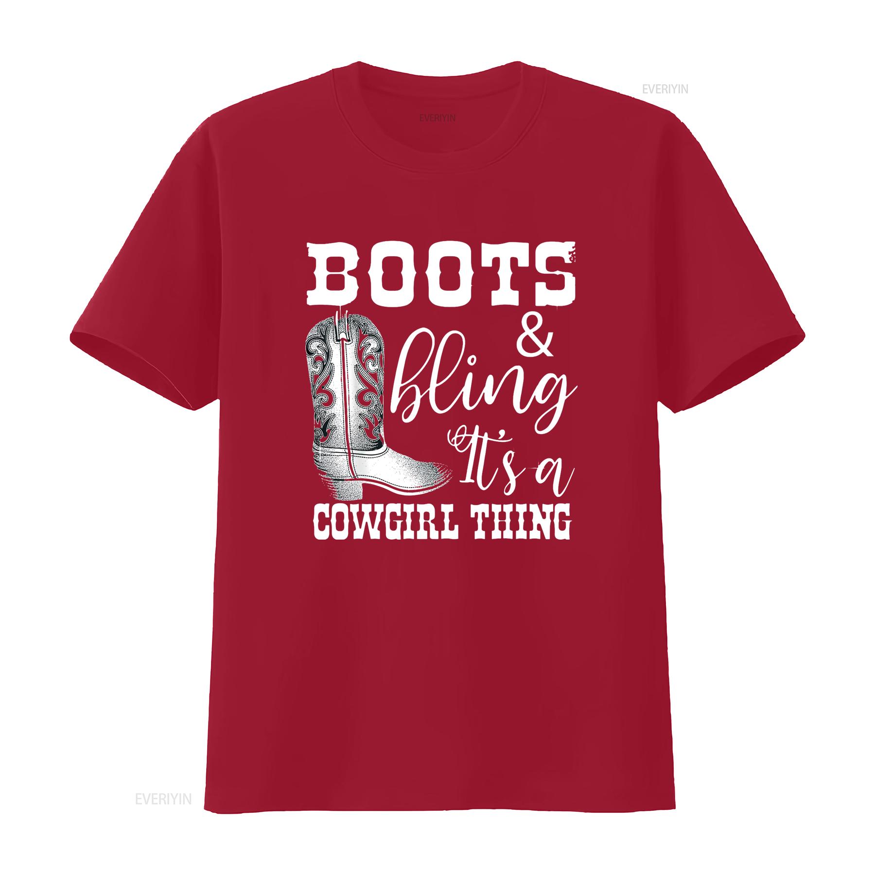 

Funny Cowgirl Boots Bling Women Cute Love Country Life T Shirt vintage Washed fashion Comfortable Slightly designer clothes S