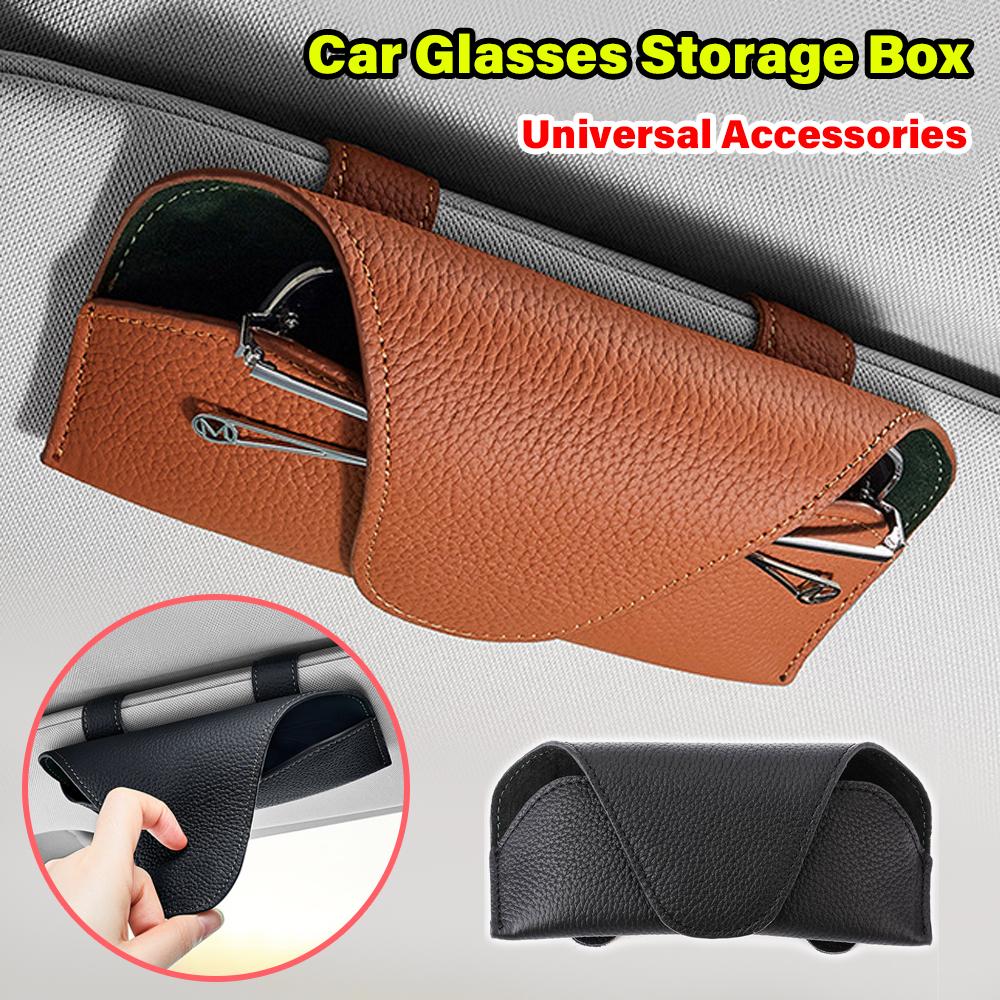 1pc Car Visor Sunglass Holder, Magnetic Clip for Glasses & Tickets, Universal Fit for Auto Sun Visor, Interior Organizer