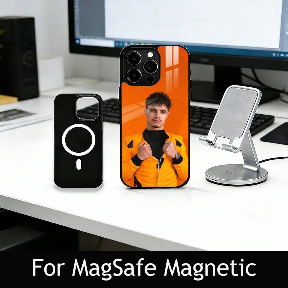 Racing Driver L-Lando N-Norris Phone Case For iPhone17,16,15,14,13,12,11 Plus,Pro Magnetic with Magsafe Wireless Charging