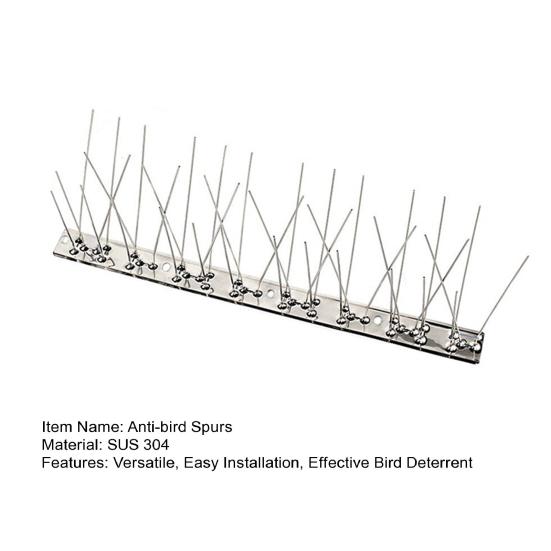 Roestvrijstalen Vogelprikkers met UV-Bestendige Basis Anti-Vogel Afweer Kit voor Daken Balkons Randen Op Zonne-energie Werkende Vogelverjager