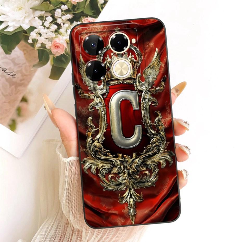 Fashion Crown Letter Couple Phone Case For Infinix Note 40 Pro Plus 5G 4G Note40 40Pro 40Pro+ Soft Silicone Cases Covers Bumpers