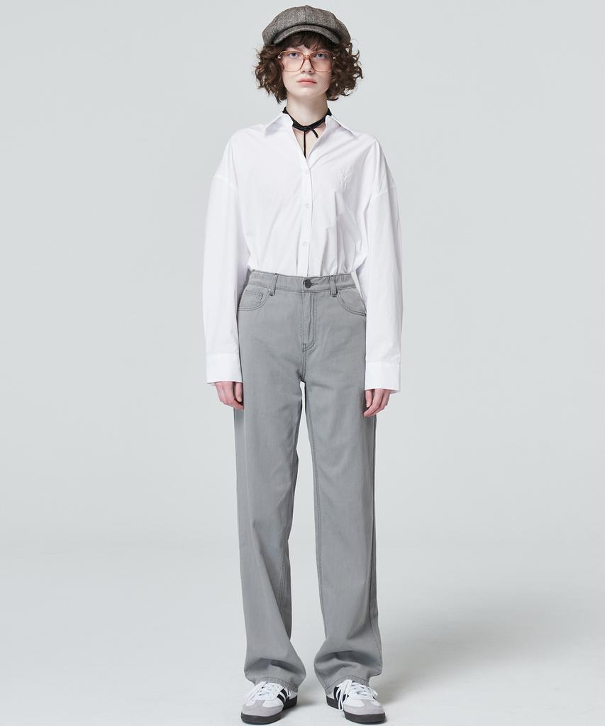 MALOUPE 9109 Cool Wide Pants (Light Gray)
