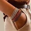 5pcs Fashion Crystal Rhinestone Stretch Bracelet For Women Elastic Wristband Wedding Bracelets Daily Female Zircon Accessories