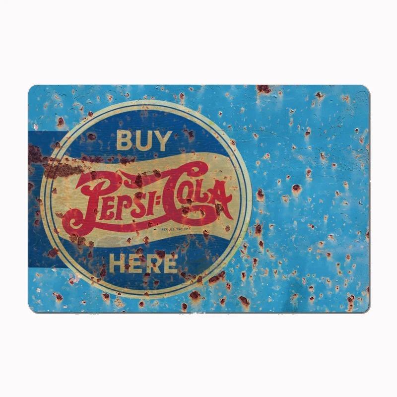 Vintage Kovové Plechové Značky Dekor Klasické Pepsi Umělecké Plakáty Severský Styl Kovová Plechová Plaketa pro Domácí Kuchyni Klub Hospodu Nástěnná Dekorace