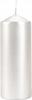 Bispol White Pearl Communion Cylinder Candle 6X15Cm