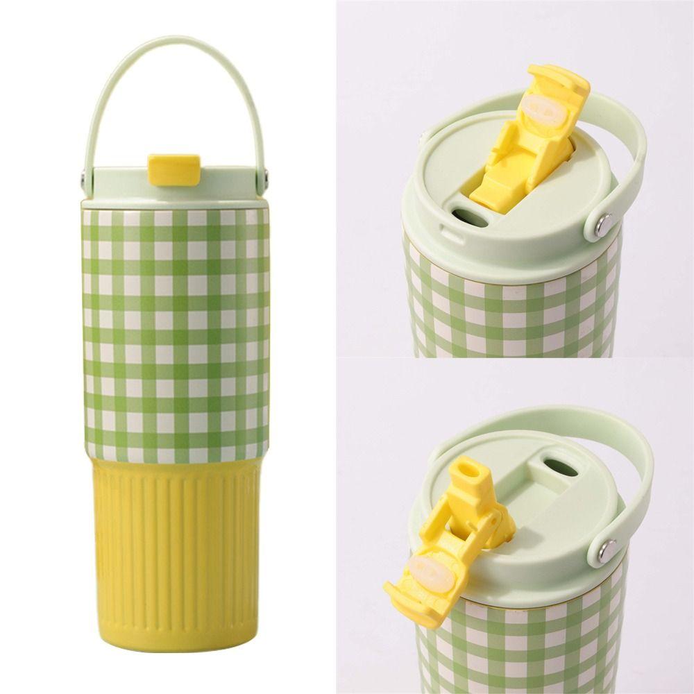 With Handheld Vacuum Straw Cups 800ML Insulated Cup Stainless Steel King Cup  Office Workers