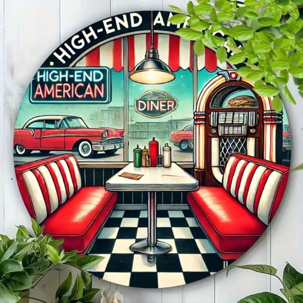 Metall-Wandkunst Aluminium Blechschild Vintage Americana Stil Dekoration für Zuhause Bar Café