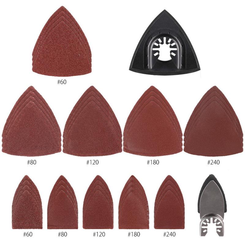 102-Piece Universal Sandpaper Set (80x80mm Triangle/Finger Shape) for Multi-Function Trimming and Polishing Machines.